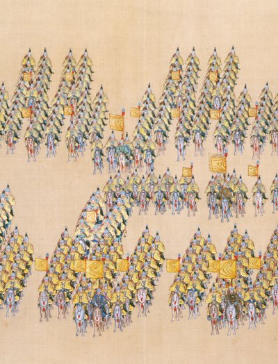 Revue de la grande parade des troupes par l