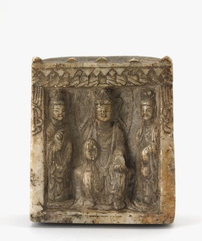 Stèle miniature à quatre faces, possiblement dynastie Wei de l