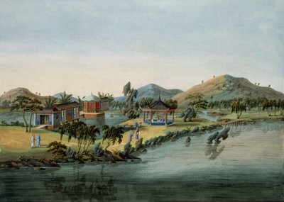 Scène de jardin, c.1820-40 - Chinese School