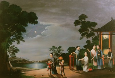 Fête de la mi-automne, vers 1800 - Chinese School