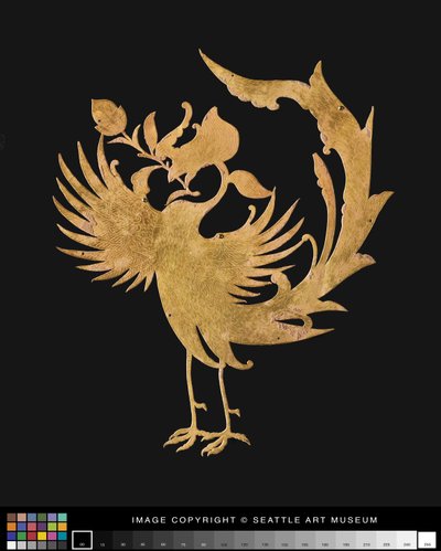 Paire de phénix, fin VIIe - VIIIe siècle - Chinese School