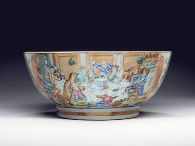 Bol à punch rare et massif, vers 1775 - Chinese School