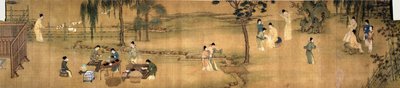 Rassemblement de savants dans un jardin de bambous - Chinese School