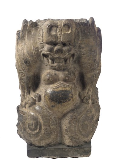Démon gardien accroupi, province de Hebei, Période de Division, 550-577 - Chinese School