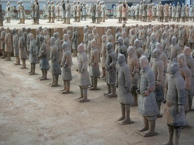 Musée de Xian, guerriers en terre cuite du tombeau de l