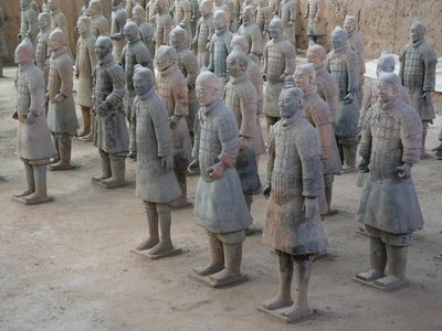 Musée de Xian, guerriers en terre cuite du tombeau de l