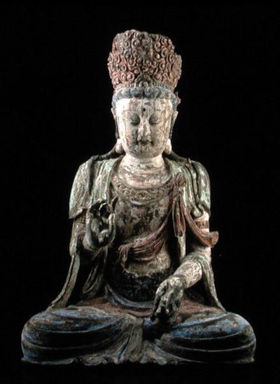 Grand bodhisattva assis avec les mains levées, dynastie Jin (1115-1234) - Chinese School Chinese School