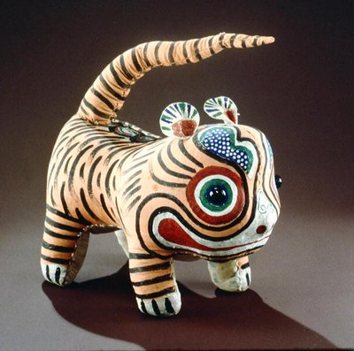 Tigre (toile peinte) - Ching Period Chinese School