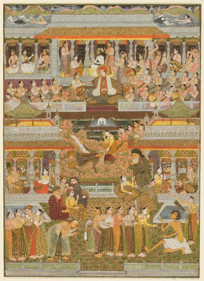 Amants et bien-aimés : Une composition de scènes de la littérature persane, ourdou et sanskrite - Chitarman II