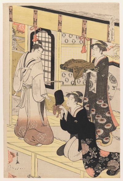 Hana no En, des Huit Vues du Genji Déguisé, vers 1790 - Chobunsai Eishi