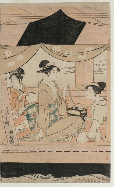 Fête sur le bateau de plaisance Kawaichimaru - Chobunsai Eishi