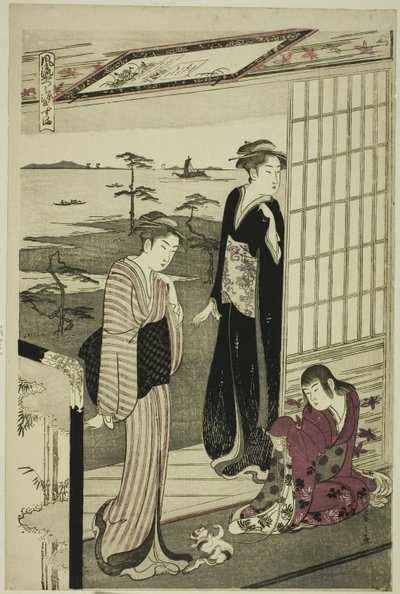 Suma, de la série "Une parodie à la mode du Conte de Genji (Furyu yatsushi Genji)" - Chobunsai Eishi