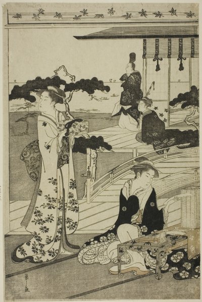 Suma, de la série "Une Parodie à la Mode du Conte de Genji (Furyu yatsushi Genji)" - Chobunsai Eishi