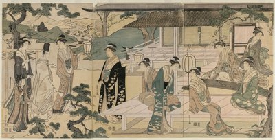 Le chapitre Matsukaze du Conte de Genji de la série Le Conte de Genji, vers 1791 - Chobunsai Eishi