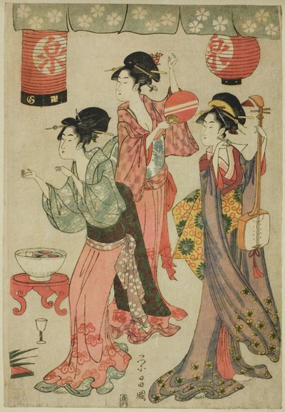Fête dans une maison de thé, d