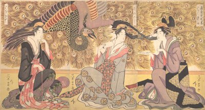 Intérieur de la maison appelée Ogiya - Chokosai Eisho