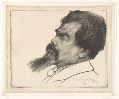 Portrait de Jan Toorop - Chris Lebeau (signed by artist)