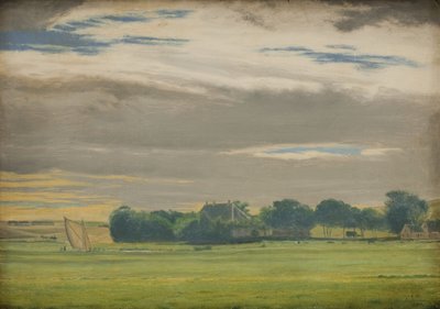 Paysage près de la ville de Skive avec le manoir de Skivehus, Jutland - Christen Dalsgaard