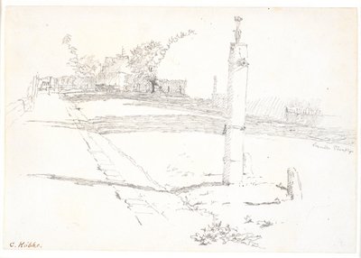 La rue avec la fontaine - Christen Købke