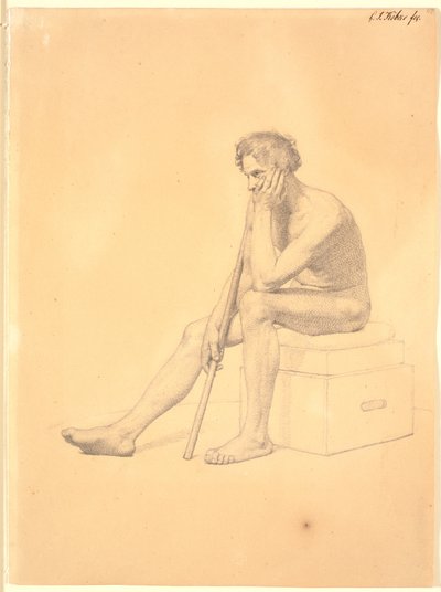 Modèle masculin assis - Christen Købke