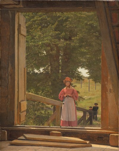 Vue du grenier du magasin de grains à la boulangerie de la citadelle de Copenhague - Christen Købke
