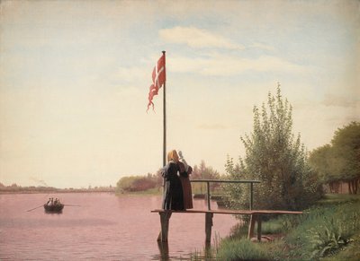 Vue de Dosseringen près du lac Sortedam vers Nørrebro - Christen Schjellerup Kobke