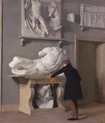Vue de la collection de moulages en plâtre au palais de Charlottenborg - Christen Schjellerup Kobke