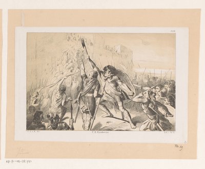 Claudius Civilis attaque le camp romain de Vetera - Christiaan Lodewijk van Kesteren