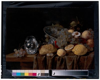 Nature morte de citrons, raisins et pêches - Christiaan Luykx or Luycks