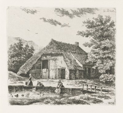 Trois femmes font la lessive à Beek - Christiaan Wilhelmus Moorrees