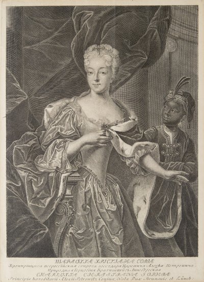 Portrait de la princesse Charlotte de Brunswick-Wolfenbüttel 1694-1715, épouse du tsarévitch Alexeï Petro - Christian Albrecht Wortmann