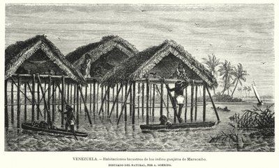 Habitations lacustres des Indiens Wayuu (Guajiro), Maracaibo, Venezuela - Christian Anton Goering
