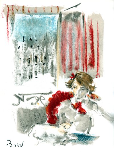 Claudine à Paris par Willy et Colette Willy, publié en 1946 (lithographie en couleur) - Christian Bérard