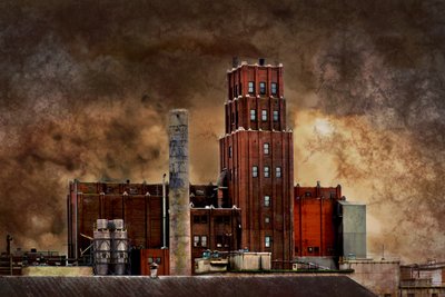 Paysage industriel austère - Christian Bibeau