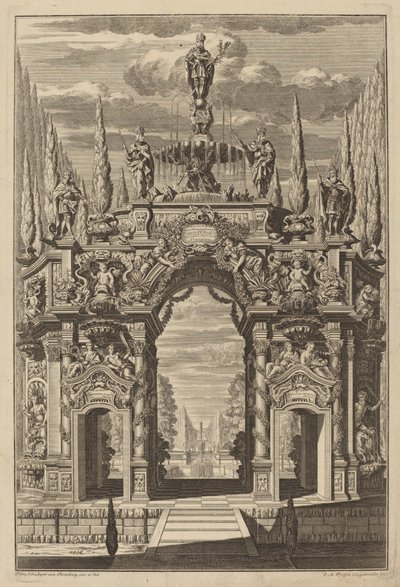 Arc de Triomphe pour Friedrich IV - Christian Engelbrecht and Johann Andreas Pfeffel, after Peter Schubert von Ehrenberg