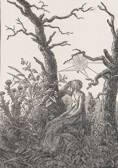 Femme assise avec une toile d