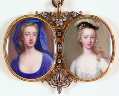 Lady Henrietta Cavendish Holles Harley et sa fille Margaret - Christian Friedrich Zincke