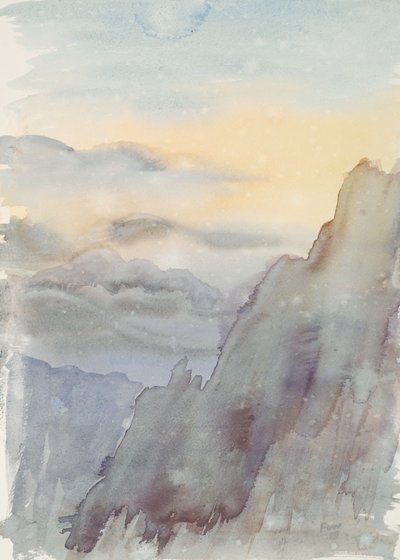 Mountain Bliss - PaiyunTing II, 2015 (aquarelle sur papier) - Christian Furr