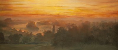 Ciels orange - Tamise depuis Richmond Hill, coucher de soleil, 2012 - Christian Furr