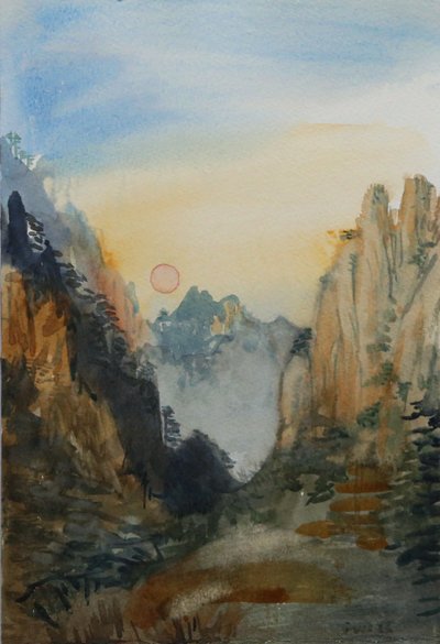 Soleil Rose - Montagnes Jaunes, 2015 - Christian Furr