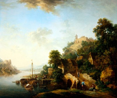 Vue du village de Braubach - Christian Georg I Schutz