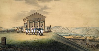 La visite de Napoléon et Alexandre Ier sur le champ de bataille d