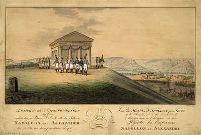 La visite de Napoléon et Alexandre Ier sur le champ de bataille de Iéna, 1808 - Christian Gottfried Heinrich Geissler