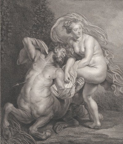 Déjanire recevant la tunique empoisonnée de Nessus, et le centaure blessé tombant - Christian Gottfried Schulze