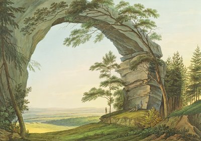 Vue de Prebischtor en Suisse saxonne à la frontière de la Bohême - Christian Gottlob Hammer