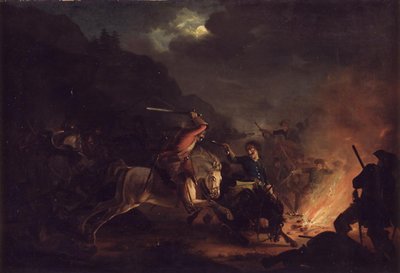 Escarmouche nocturne entre cavalerie norvégienne et suédoise - Christian Holm
