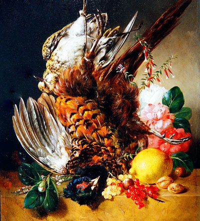 Nature morte avec fruits, fleurs et gibier - Christian Huygens