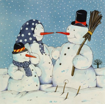 La famille de bonhommes de neige - Christian Kaempf