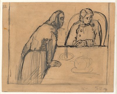 Le soldat rend visite à sa vieille mère - Christian Kongstad Petersen