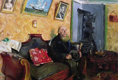 Une visite de condoléances - Christian Krohg
